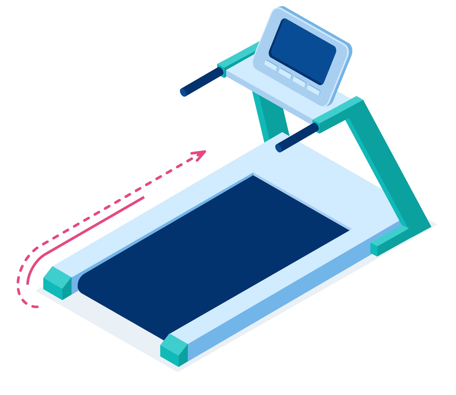 A treadmill with a screen and a screen.
