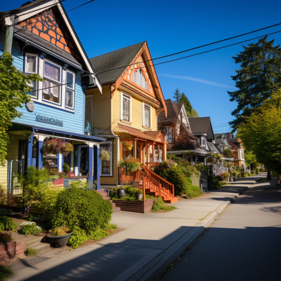 A row of Auto Draft houses.