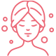 A woman's face with bubbles on it, offering Botox treatments.
